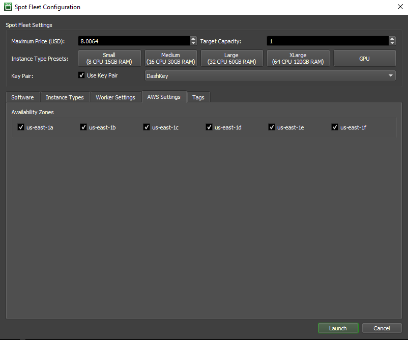 3. AWS Portal Spot Fleet — Deadline 10.1.22.5 documentation